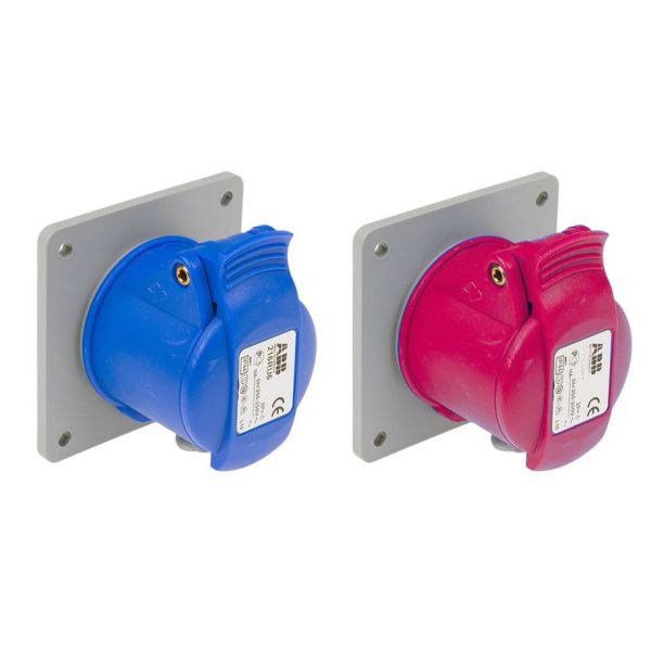 Seinäpistorasia ABB 2CMA167532R1000 IP44, 63 A, paneeliasennukseen 5-napainen