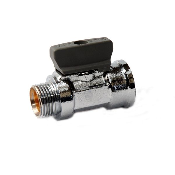 Kuglehane Vatette FG073053508 lige, forkromet, med knap, inv/utv-gevind G15 x G15