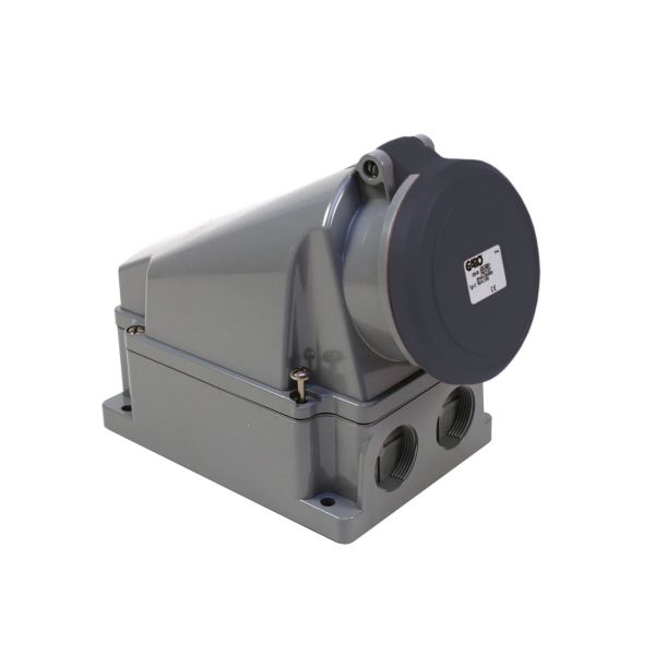 Stikkontakt Garo UI 463-5 S + RU IP44, 5-polet, 63 A Svart, 5 h