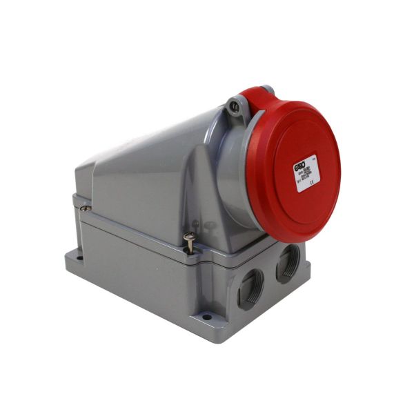 Stikkontakt Garo UI 463-11 S + RU IP44, 5-polet, 63 A Rød, 11 h
