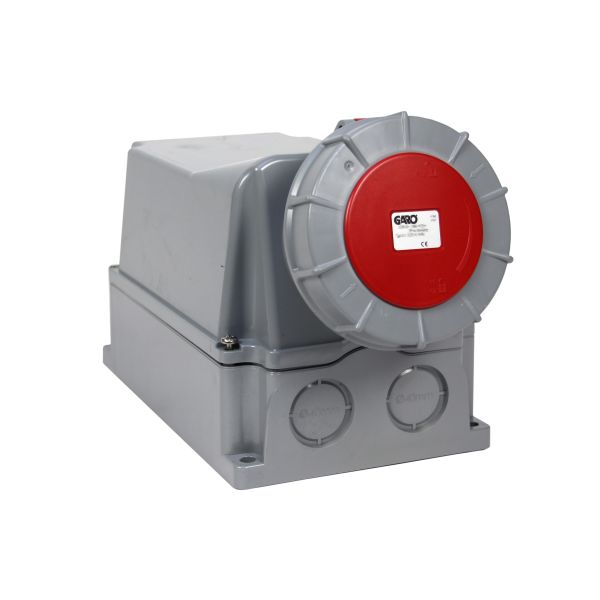 Stikkontakt Garo UIV 2125-9 S + RU IP67, 3-polet 125 A Rød, 9 h