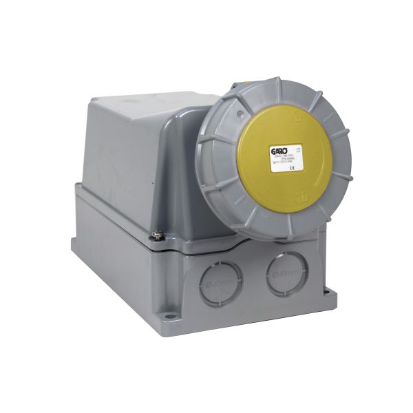 Vägguttag Garo UIV 3125-4 S + RU IP67, 4-polig 125A Gul, 4 h