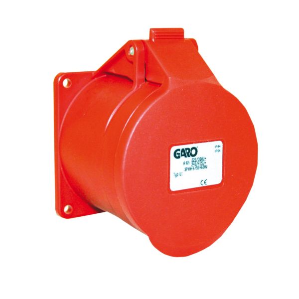 Paneluttak Garo UI 316-6 S IP44, 4-polet, 16 A Rød, 6 h