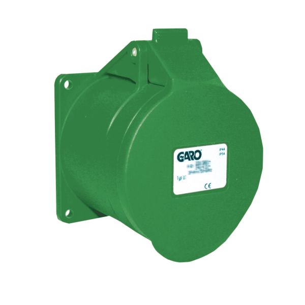 Paneluttag Garo UI 316-10 S IP44, 4-polig, 16A Grön, 10 h