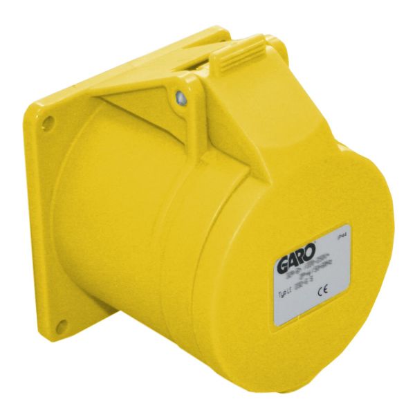 Paneluttag Garo UI 332-4 S IP44, 4-polig, 32A Gul, 4 h
