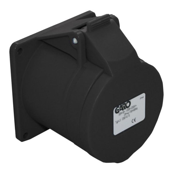 Paneluttag Garo UI 332-7 S IP44, 4-polig, 32A Svart, 7 h