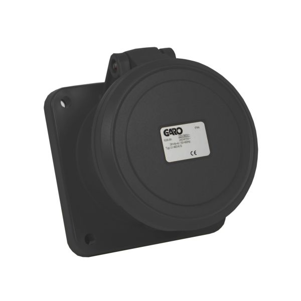 Paneluttag Garo UI 363-5 S IP44, 4-polig, 63A Svart, 5h