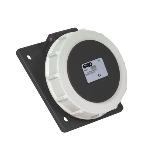 Paneluttag Garo UISV 316-7 S IP67, 4-polig, 16A, sned Svart, 7 h