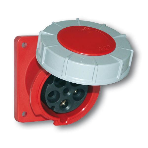 Paneelin ulostulo Garo UISV 432-6 S IP67, 5-napainen, 32A, viisto Punainen, 6 h