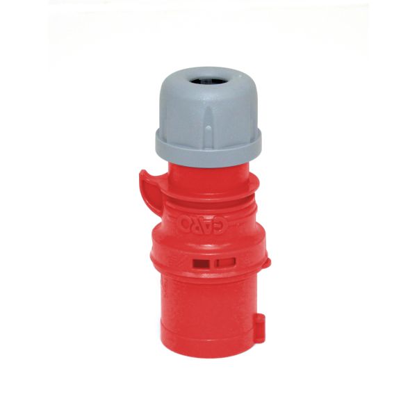 Støpsel Garo P 332-11 Q IP44, 4-polet 32 A, Quick Rød, 11 h