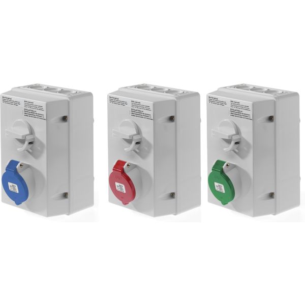 Vägguttag Garo UB 216-6 S 3-polig, 16A, blockerad Blå, 6 h