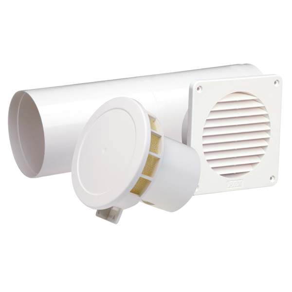 Tilluftspaket PAX 2602-6 termostatstyrd, rund Ø100 mm