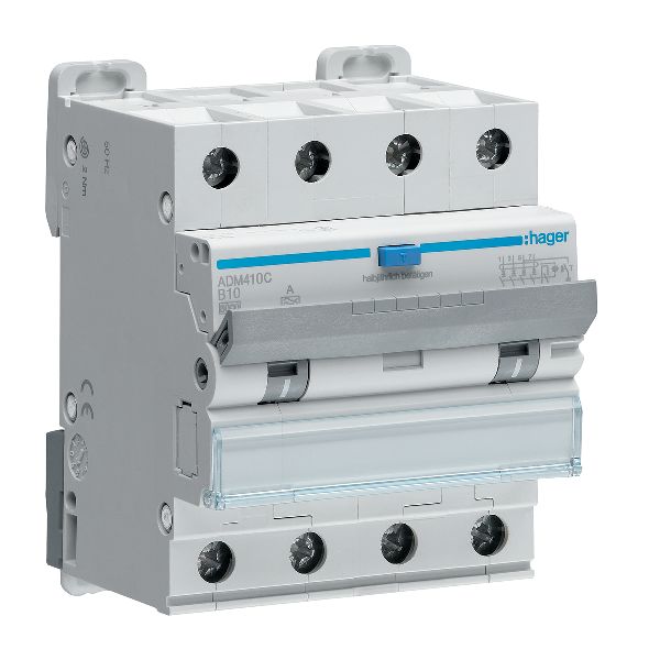 Personskyddsautomat Hager ADM420C 4-polig, 30 mA, B-karakteristik 20 A
