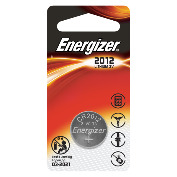 Batteri Energizer CR2012 PIP1 3 V, knappcell 