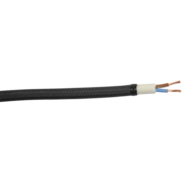 Tekstiilijohto Gelia 4070910081 SKK, 2X0.75, 25 m puola Musta