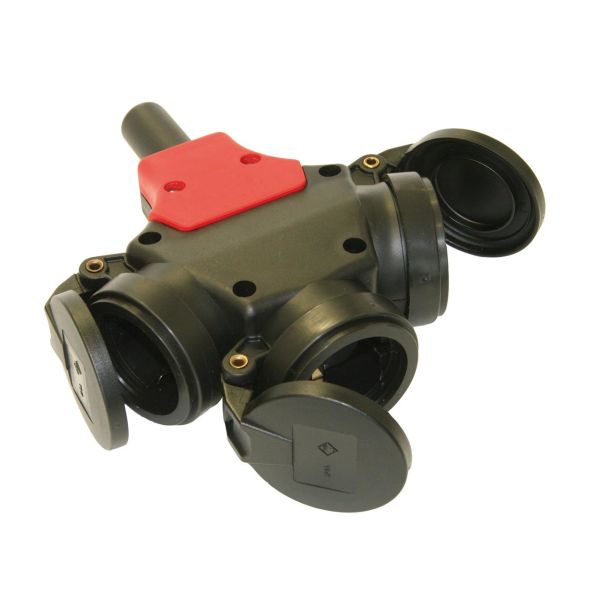 Grenuttag Garo 2403008 Solid gummi 3-polig 3 uttag