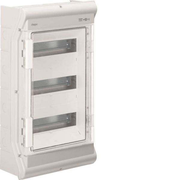Kotelointi Hager VE312PN ulkotiloihin, IP65 3 x 12 moduulia