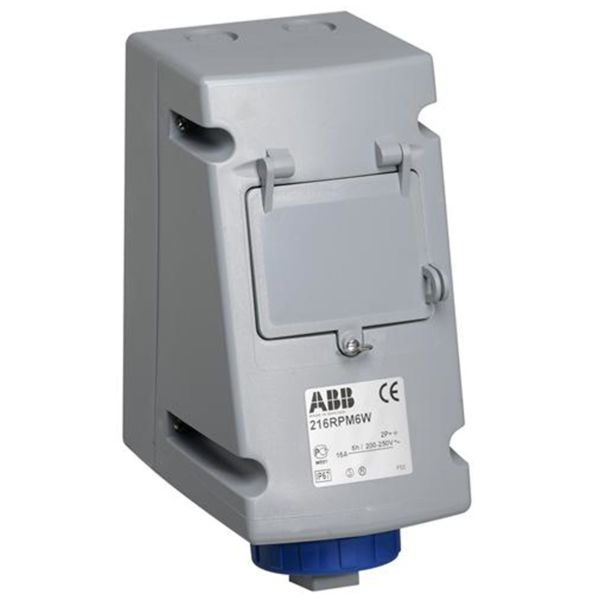 Vegguttak ABB 2CMA168205R1000 med automatsikring, svart Strømstyrke IEC: 16 A