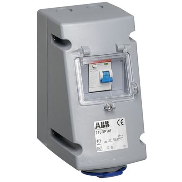 Seinäpistorasia ABB 2CMA168269R1000 vikavirtasuojalla, IP44 IEC-virta: 16 A