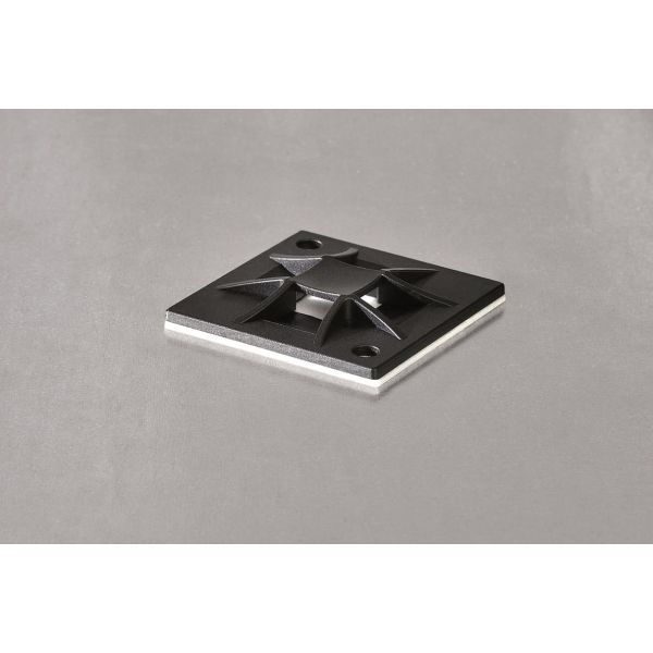 Skrue anker Hellermann Tyton Q-mount 40 x 40 mm, pakke med 50 Sort