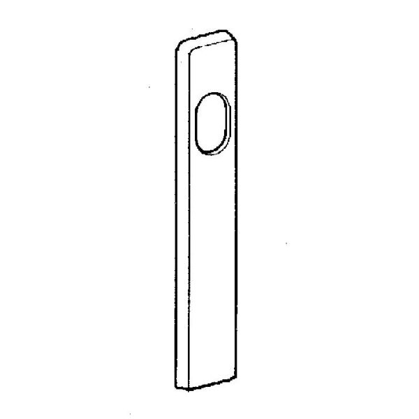 Langskilte ASSA 468874100011 udenfor, blank krom Højde: 8 mm