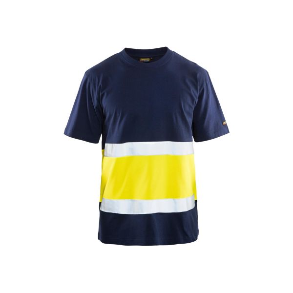 T-skjorte Blåkläder 338710308833XXXL marineblå/varselgul, varsel Str. XXXL