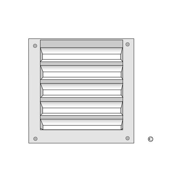 Firkantet gitter Fresh 80 hvid, 115 mm 