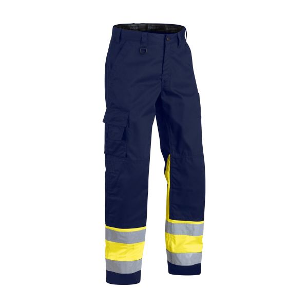 Synlighetsbukse Blåkläder 156418118933C60 uten spikerlommer, marineblå/varselgul Str. C60