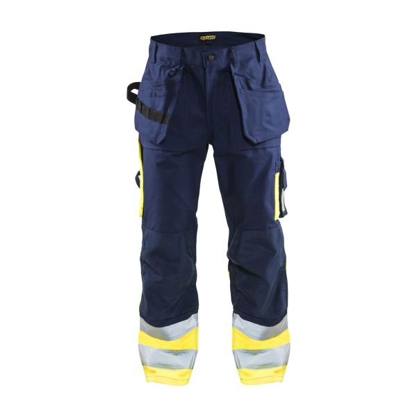 Benklæder med refleks Blåkläder 152918608933C54 Navy/High Visibility Gul, Håndværk Stl C54