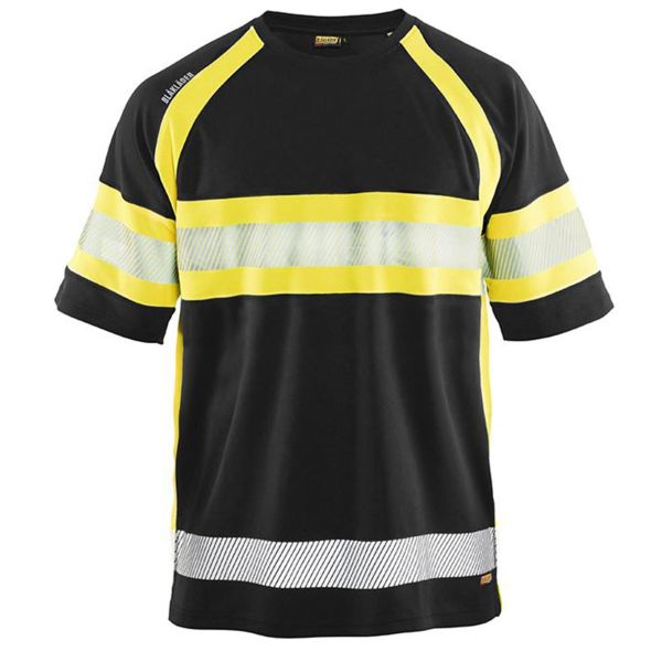 T-skjorte Blåkläder 333710519933M svart/varselgul, UV-beskyttet, varsel Svart/Varselgul Str. XXL