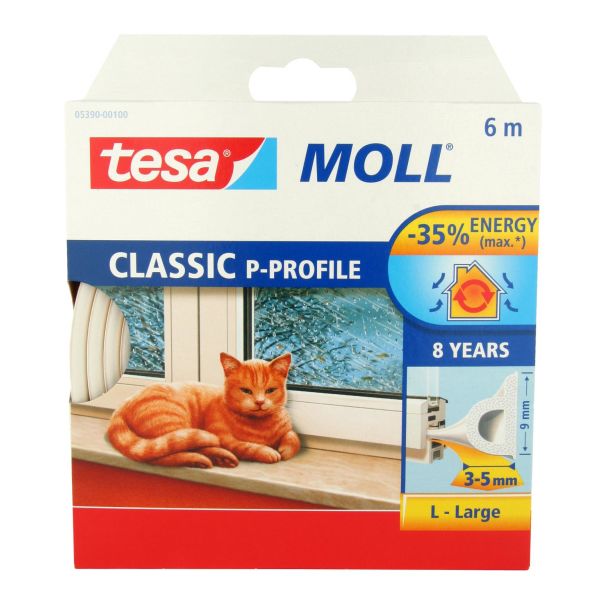 Tætningsliste Tesa P-list 55703-00100-00 EPDM, 100 m, 9 mm x 5,5 mm 