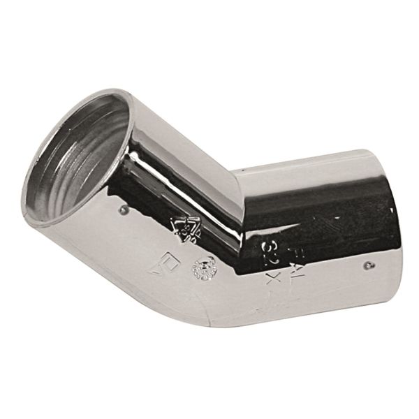 Bøjning Faluplast 2910379 45°, forkromet 32 mm