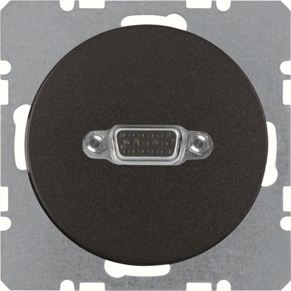 VGA-liitäntärasia Hager 3315412045 71 x 71 mm Musta