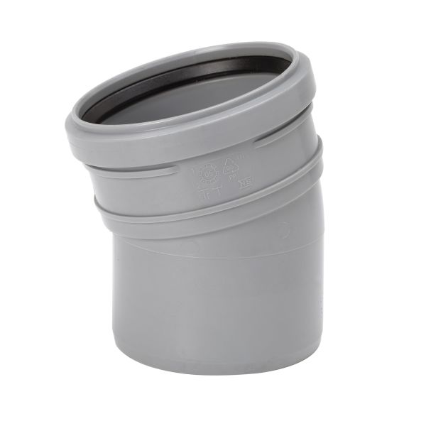 Markavloppsböj Uponor 3002601521 15° 50 mm