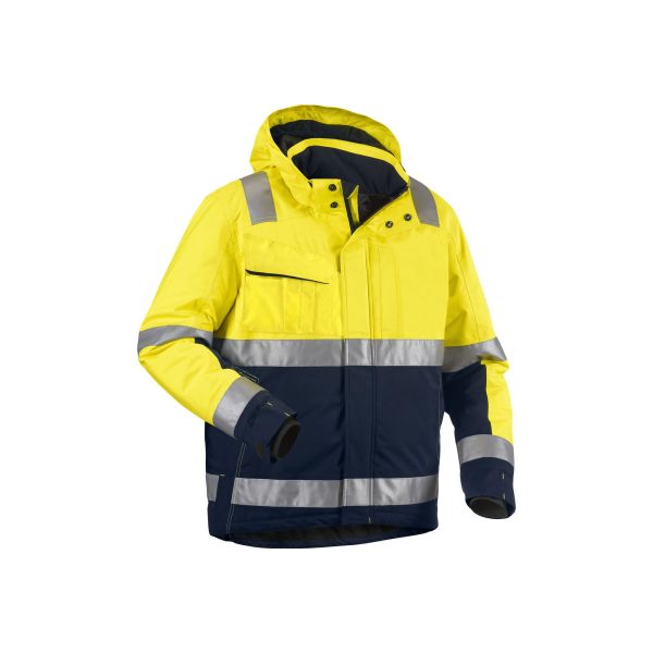 Hi-vis jakke Blåkläder 487019873389XS Dagtimerne kører gul/marineblå, vinter Hi-Vis gul/marineblå Str. XS