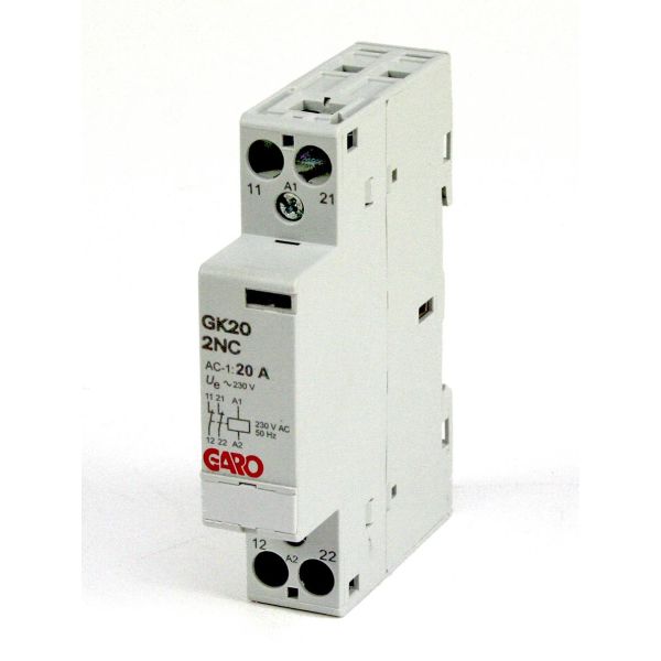 Kontaktor Garo GK20 2NC 230V AC 2-polet, 20 A 2 åpne