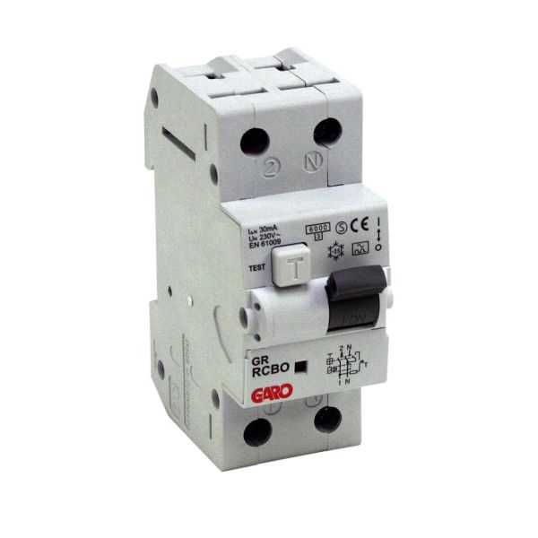 Henkilösuojakytkin Garo RCBO GR C13A 1+N C, 1+N, 6kA 13A