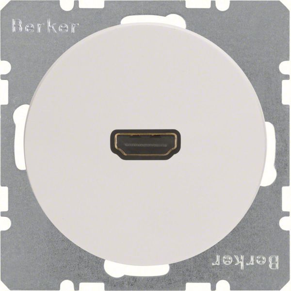 HDMI-uttag Hager 3315432089 R.1/R.3, 90° Polarvit