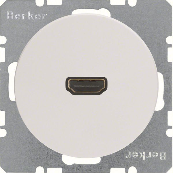 HDMI-uttak Hager 3315432089 R.1/R.3, 90° Polarhvit