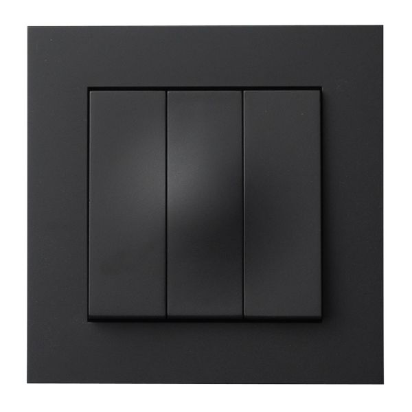 Strømbryter Elko Plus 3x1-Pol Snabb svart, hurtigkobling svart