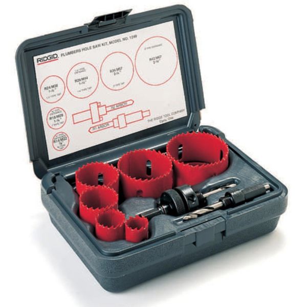 Hulsavsæt Ridgid 1248 rørlægningssæt, 22-67 mm + 2 stk. Indehaveren 
