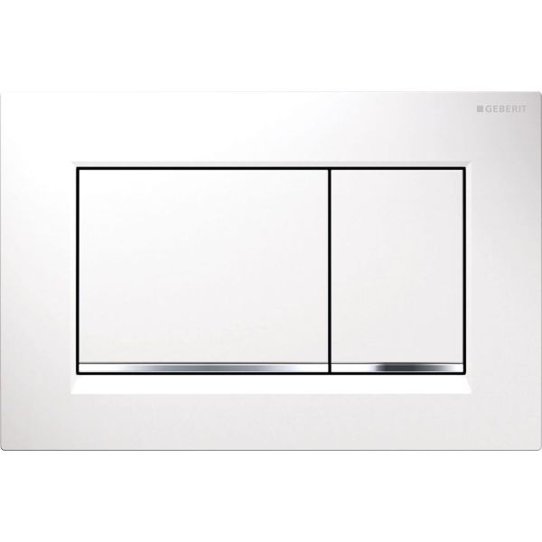 Betjeningsplade Geberit Sigma 30 dobbelt flush Hvid/krom