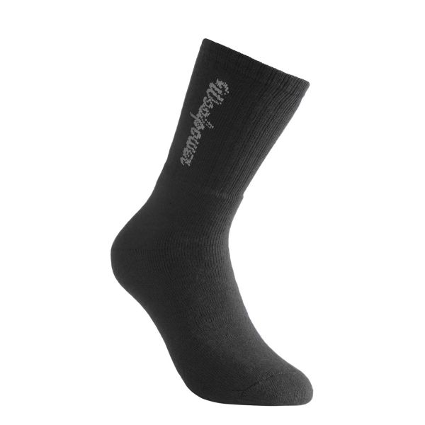 Strumpa Woolpower Socks Logo 400 svart 36-39