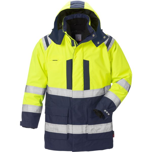 Vinterparka Fristads 4036 GTT Høj synlighed gul/marineblå Hi-Vis gul/marineblå XL