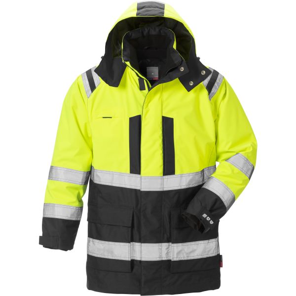 Vinterparka Fristads 4036 GTT Høj synlighed gul/sort Hi-Vis gul/sort M