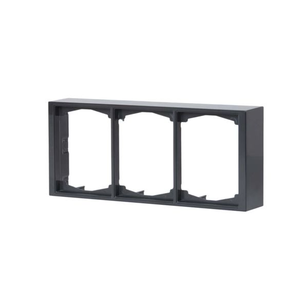 Forhøyningsramme ABB Impressivo 2-veis, antrasitt 3 rom