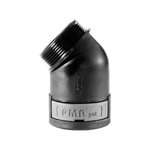 Gjennomføring Rutab 1410663 vinklet 45°, PG-gjenge, IP66 30-pakning, Ø 23 mm
