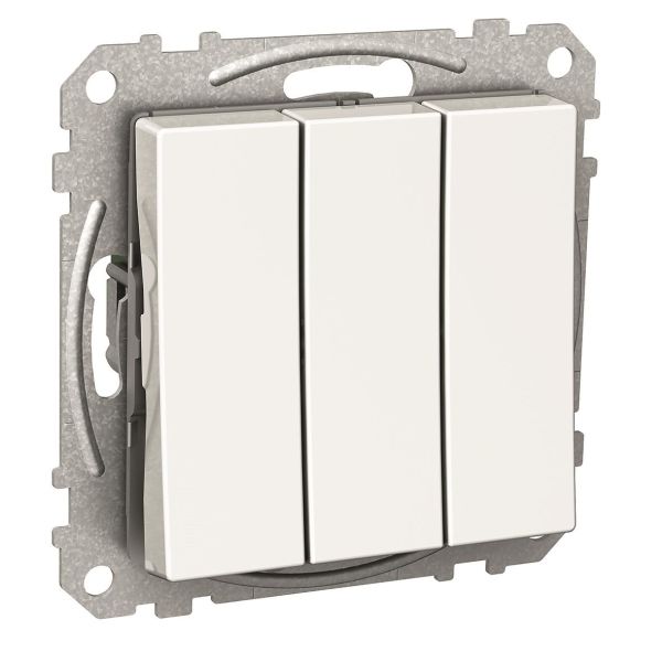 Vipptryckknapp Schneider Electric Exxact vit 3x1-polig