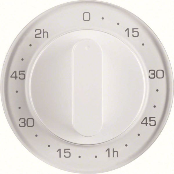 Midtbrikke Hager 16332089 for timer, 0–2 h, R.1./R.3 Polarhvit