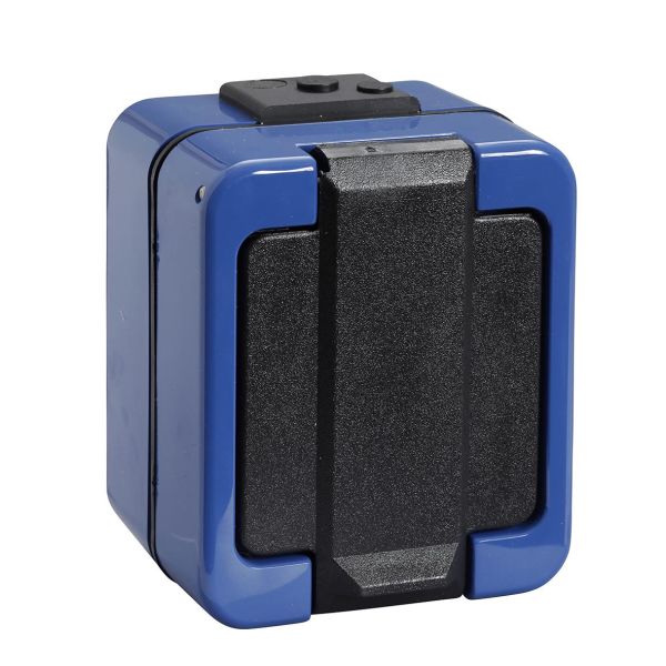 Vägguttag Schneider Electric Aqua-Blå jordat 1-vägs